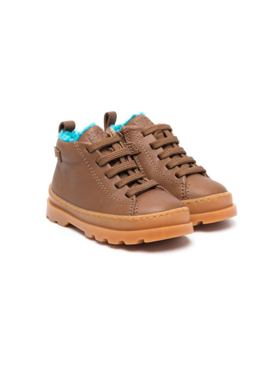 Shop Camper Brutus Leather Boots In Brown