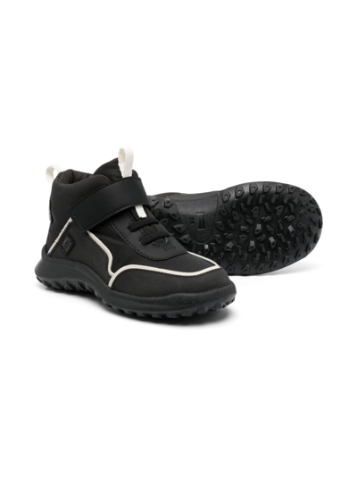 Camper Circular High-top Sneakers In Black