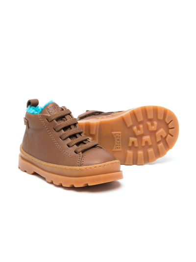 Camper Brutus Leather Boots In Brown