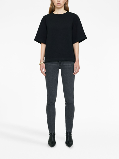 Shop Anine Bing Maddie Short-sleeve T-shirt In Black