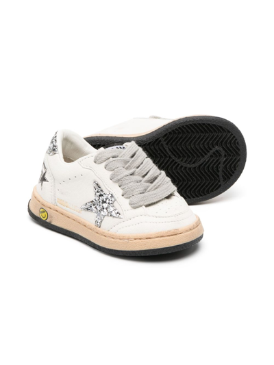 Golden Goose Ball Star Leather Sneakers In Neutrals