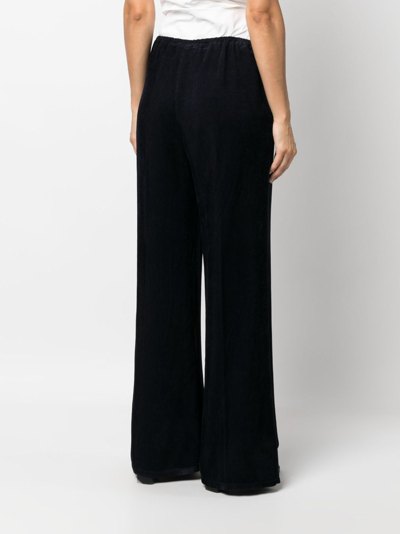 Shop Forte Forte Mid-rise Corduroy Flared Trousers In Blue