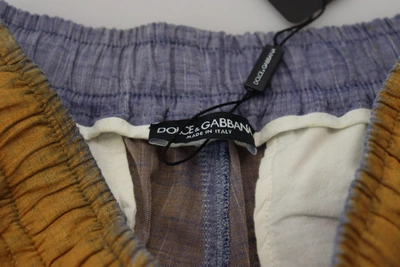 Shop Dolce & Gabbana Brown Linen Drawstring Cargo Men's Pants
