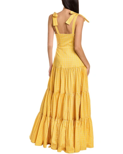 Shop Caroline Constas Arianna Maxi Dress In Yellow