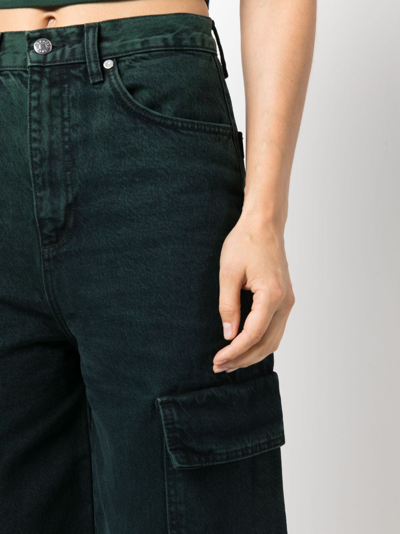 Shop Sandro Straight-leg Cargo Jeans In Green