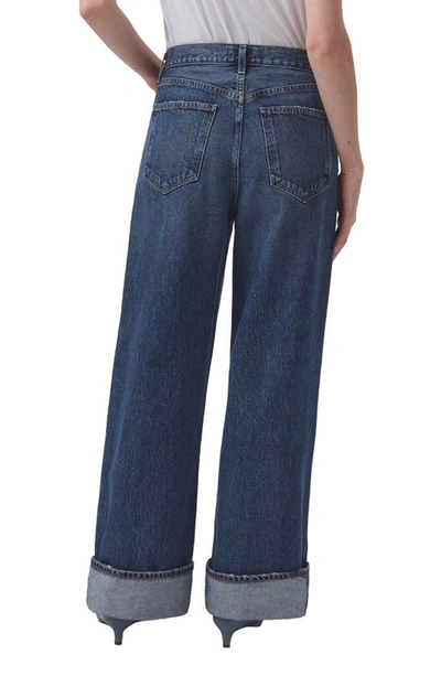 Shop Agolde Dame High Waist Wide Leg Organic Cotton Jeans In Control