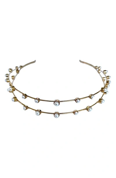 Shop Brides And Hairpins Brides & Hairpins Florence Headband In Gold