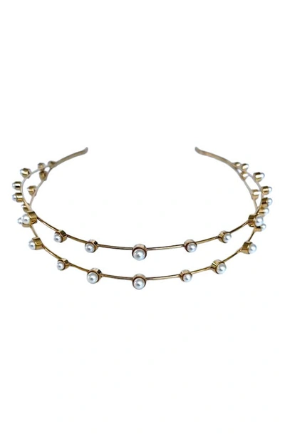 Shop Brides And Hairpins Florence Headband In Gold