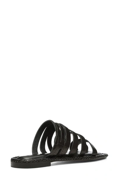 Shop Donald Pliner Emmaline Croc Embossed Strappy Sandal In Black
