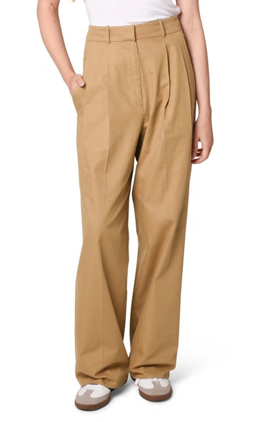 Shop Wayf Gilmore Cotton Blend Pants In Khaki