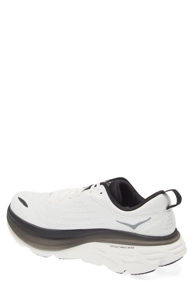 Shop Hoka Bondi 8 Running Shoe In White / Black