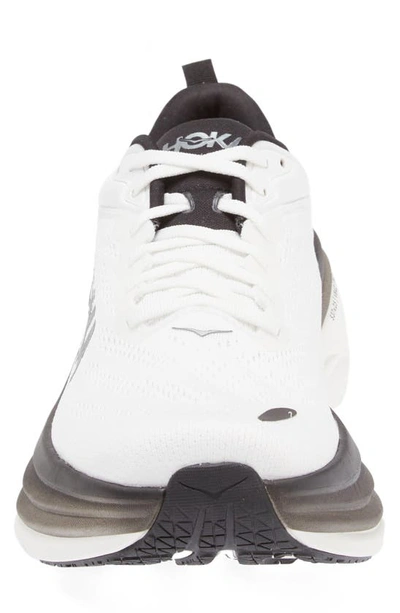 Shop Hoka Bondi 8 Running Shoe In White / Black