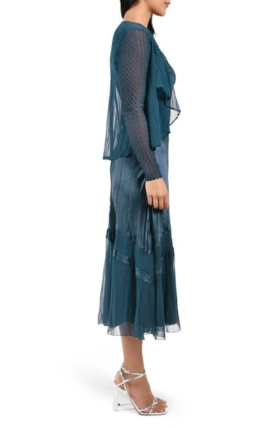 Chiffon Dress And Jacket Set 2026.Komarov Ruffle Charmeuse & Chiffon Cocktail Dress With Jacket In ...