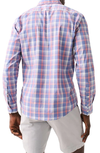 Shop Faherty The Movement Plaid Button-up Shirt In Pacific Rose Plaid