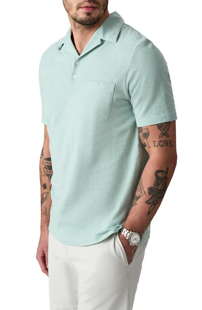 Shop Good Man Brand Camp Collar Jersey Polo In Ether