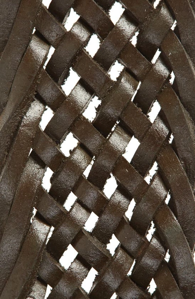 Shop Free People Brix Woven Leather Belt In Tapenade