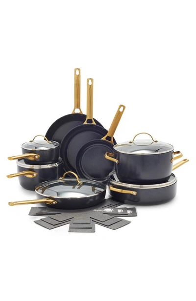 Shop Greenpan 16-piece Reserve Ceramic Nonstick Cookware Set In Black