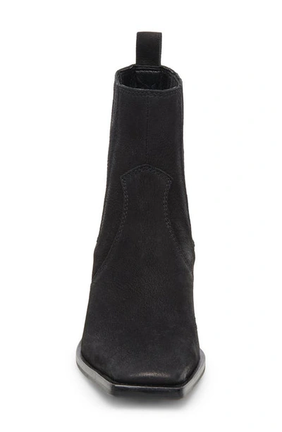 Shop Dolce Vita Irnie Block Heel Chelsea Boot In Black Nubuck