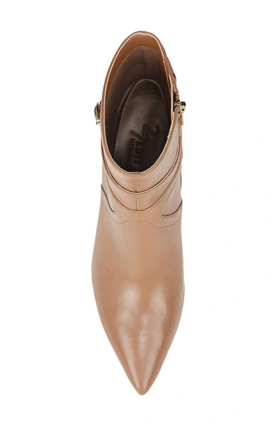 Shop 27 Edit Naturalizer Florette Pointed Toe Bootie In Toffee Beige Leather