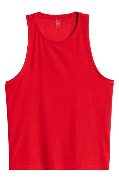 Beyond Yoga Featherweight Rebalance Tank In Candy Apple Red Heather