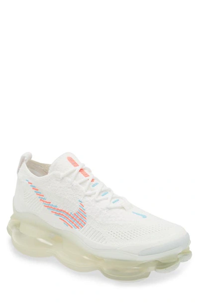 Shop Nike Air Max Scorpion Flyknit Sneaker In White/ Lagoon Pulse/ Hot Punch