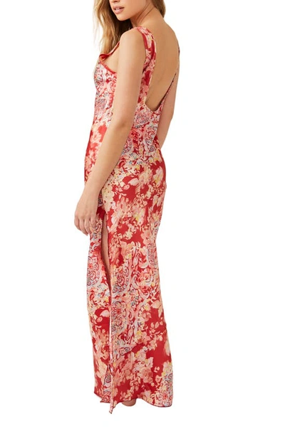 Shop Free People Worth The Wait Floral Maxi Dress In Apple Combo