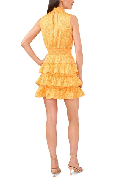 Shop 1.state Smocked Tiered Sleeveless Dress In Russet Orange