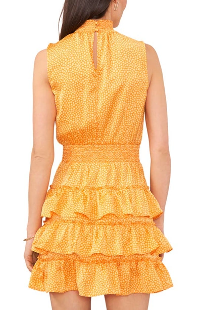 Shop 1.state Smocked Tiered Sleeveless Dress In Russet Orange