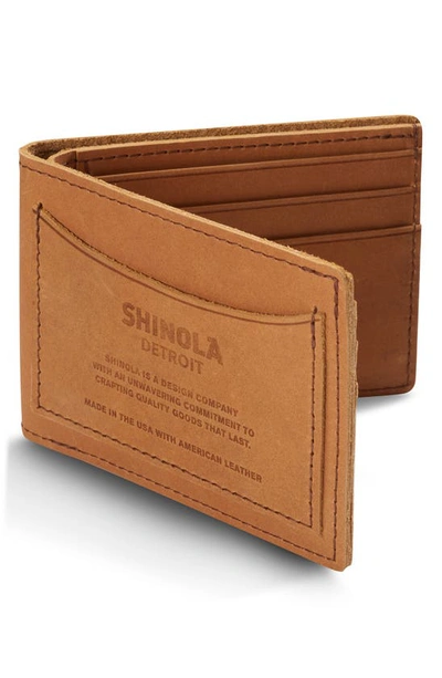 Shop Shinola Pocket Bifold Wallet In Chestnut