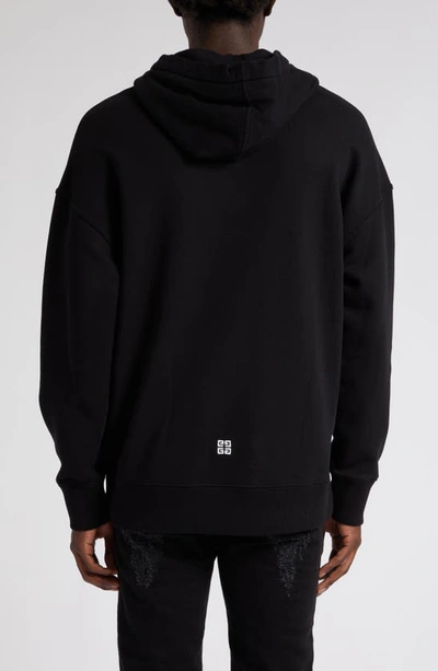 Shop Givenchy Collegiate Logo Cotton Graphic Hoodie In 001-black