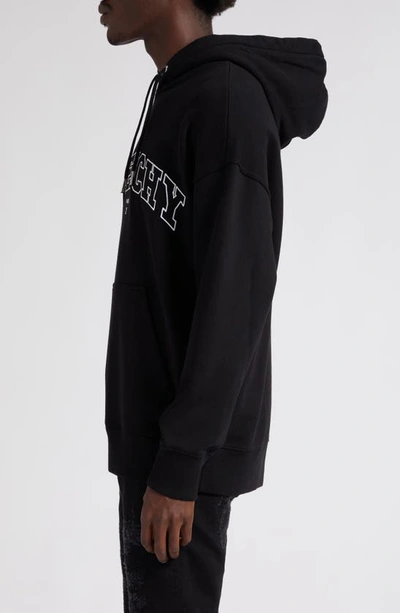 Shop Givenchy Collegiate Logo Cotton Graphic Hoodie In 001-black