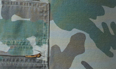 Citizen Of Humanity Marcelle Camo Print Low Rise Barrel Cargo Pants In Incognito