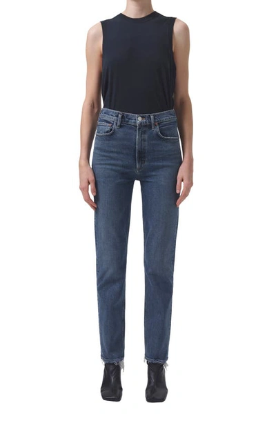 Shop Agolde High Waist Stovepipe Jeans In Captivate