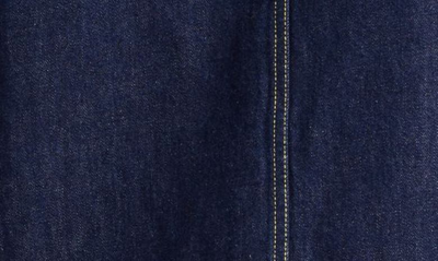 Shop Kenzo Target Logo Denim Workwear Jacket In Dm - Rinse Blue Denim
