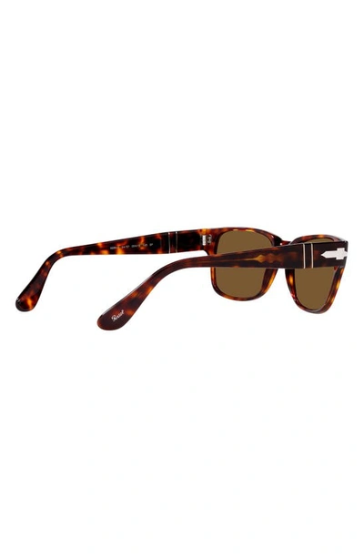 Persol Polarized Rectangular Sunglasses In Pol Brown