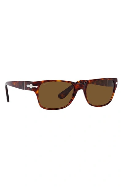 Persol Polarized Rectangular Sunglasses In Pol Brown