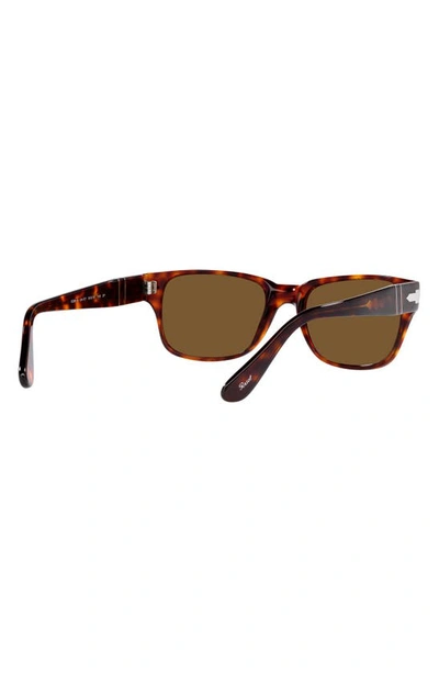 Persol Polarized Rectangular Sunglasses In Pol Brown
