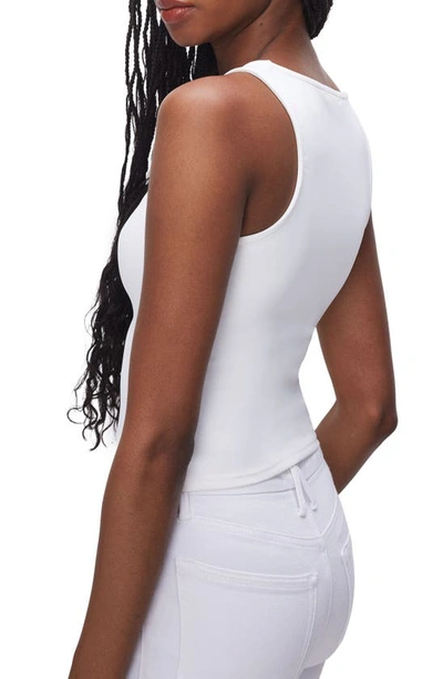 Shop Good American Scuba Scoop Neck Crop Tank In White001