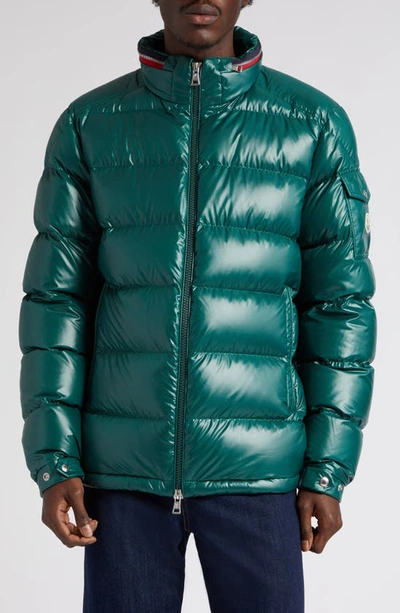 Shop Moncler Bourne Quilted Recycled Polyester Puffer Jacket In Green