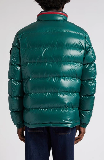 Shop Moncler Bourne Quilted Recycled Polyester Puffer Jacket In Green