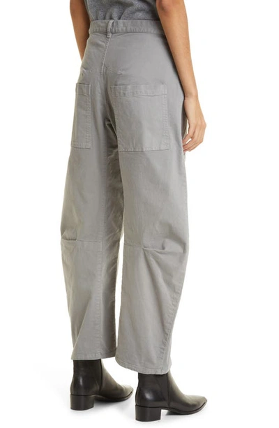 Shop Nili Lotan Shon Stretch Cotton Pants In Grey