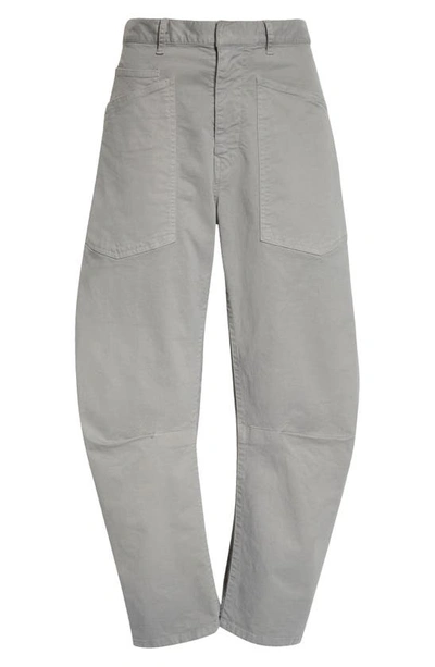 Shop Nili Lotan Shon Stretch Cotton Pants In Grey