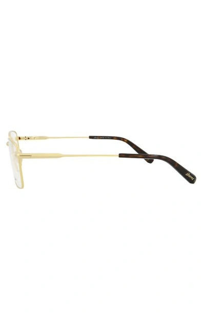 Shop Brioni Rectangle Optical Glasses In Gold Gold Transparent