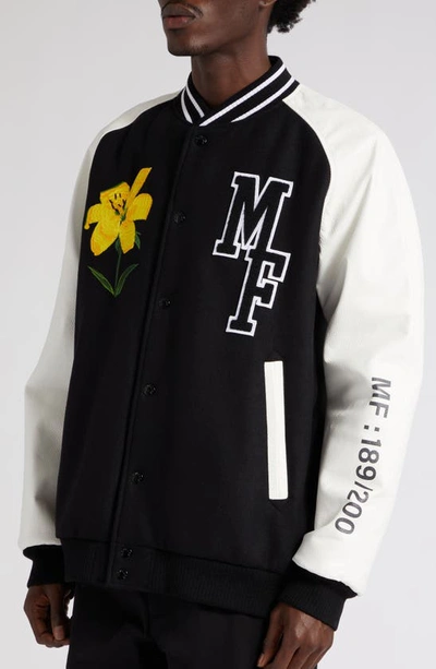 Shop Moncler Genius X Frgmt Celsia Limited Edition Down Bomber Jacket In Black White Print