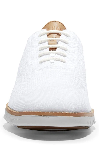 Shop Cole Haan Zerogrand Stitchlite Wing Oxford In Optic White/ Ivory