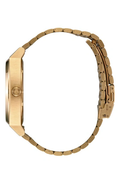 Shop Nixon Time Teller Solar Bracelet Watch, 40mm In All Gold / Black
