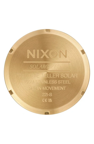Shop Nixon Time Teller Solar Bracelet Watch, 40mm In All Gold / Black