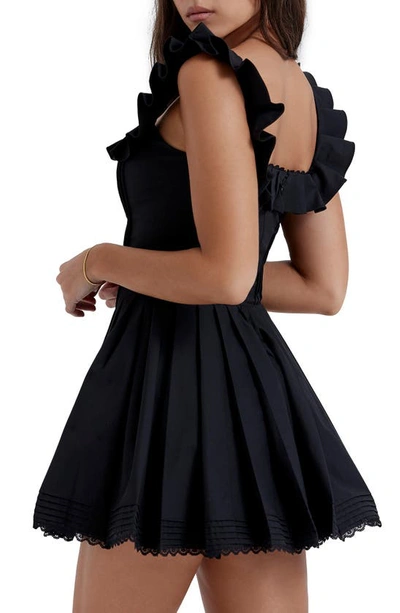 House Of Cb Jemima Ruffle Cotton Blend Sundress In Black