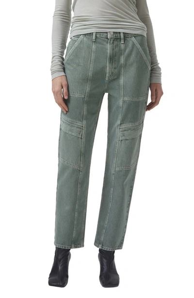 Shop Agolde Cooper Relaxed Cargo Organic Cotton Jeans In Salamander