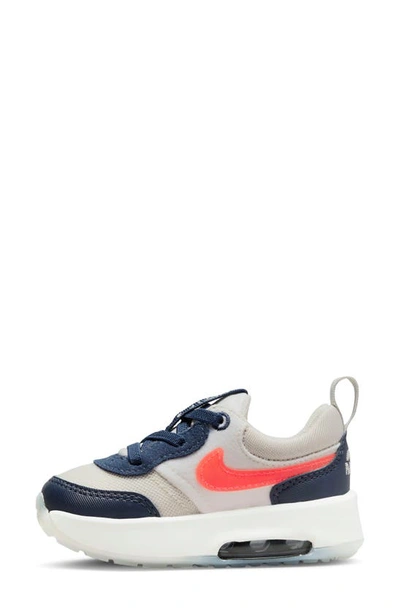 Shop Nike Kids' Air Max Motif Sneaker In Light Bone/ Crimson/ Navy